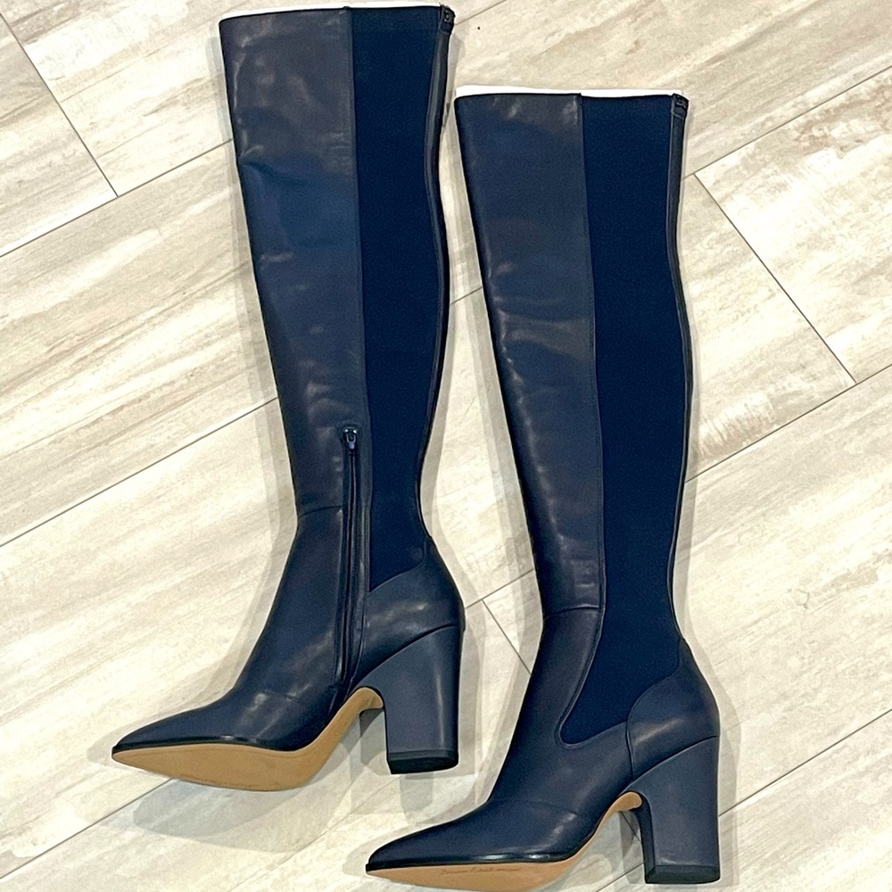 Dark Blue Sam Edelman Knee high boots (never worn)